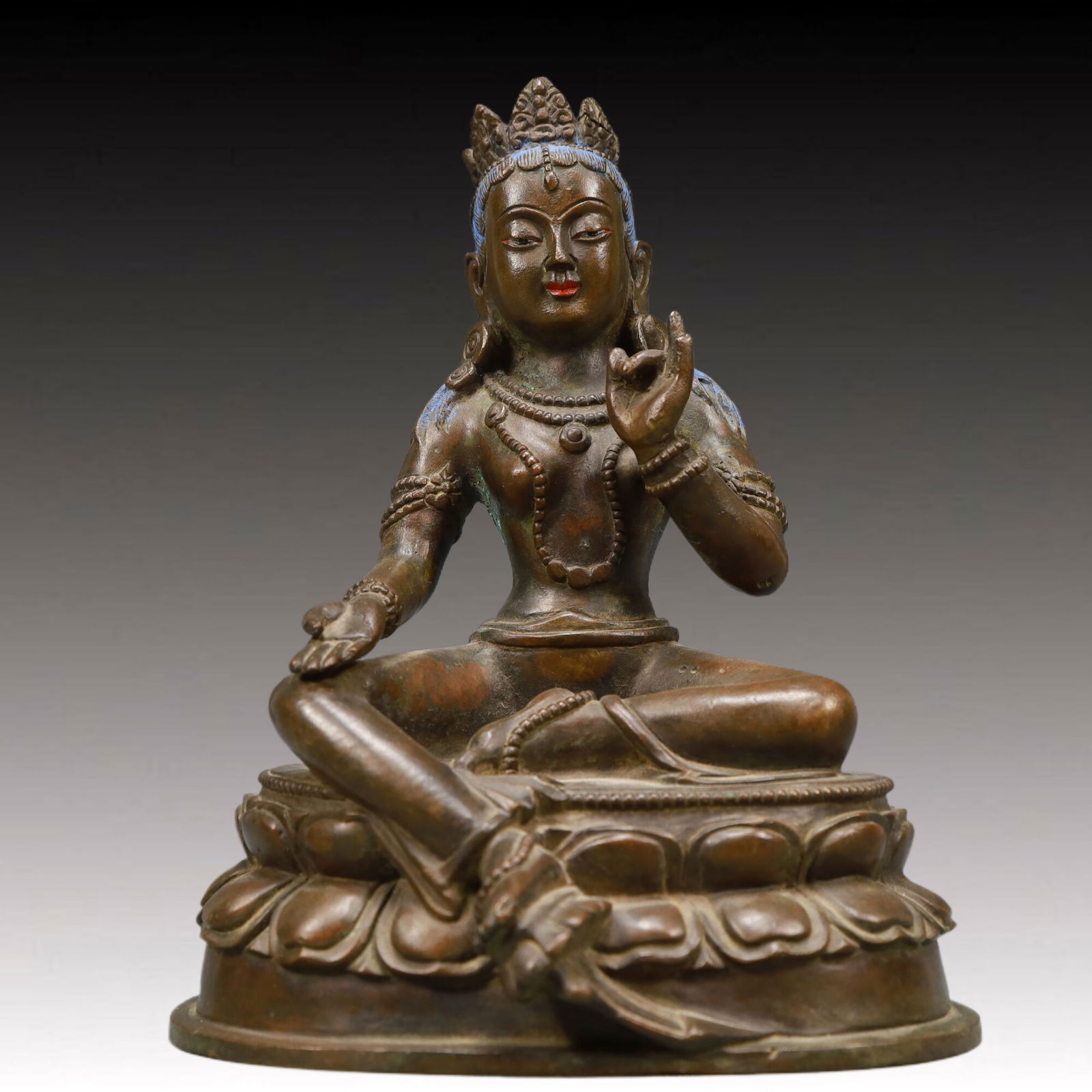 A Solemn Bronze Statue of Gautama’s Mother (1 of 9)