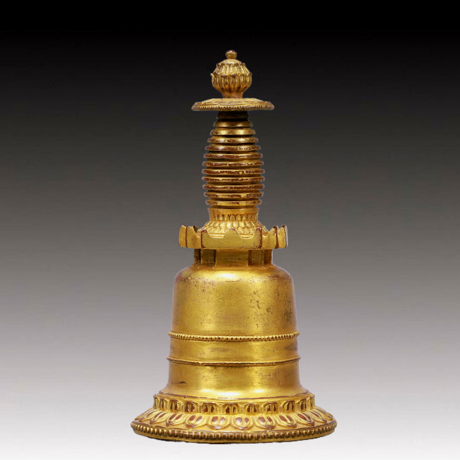 An Exquisite Gilt Bronze Pagoda (1 of 5)
