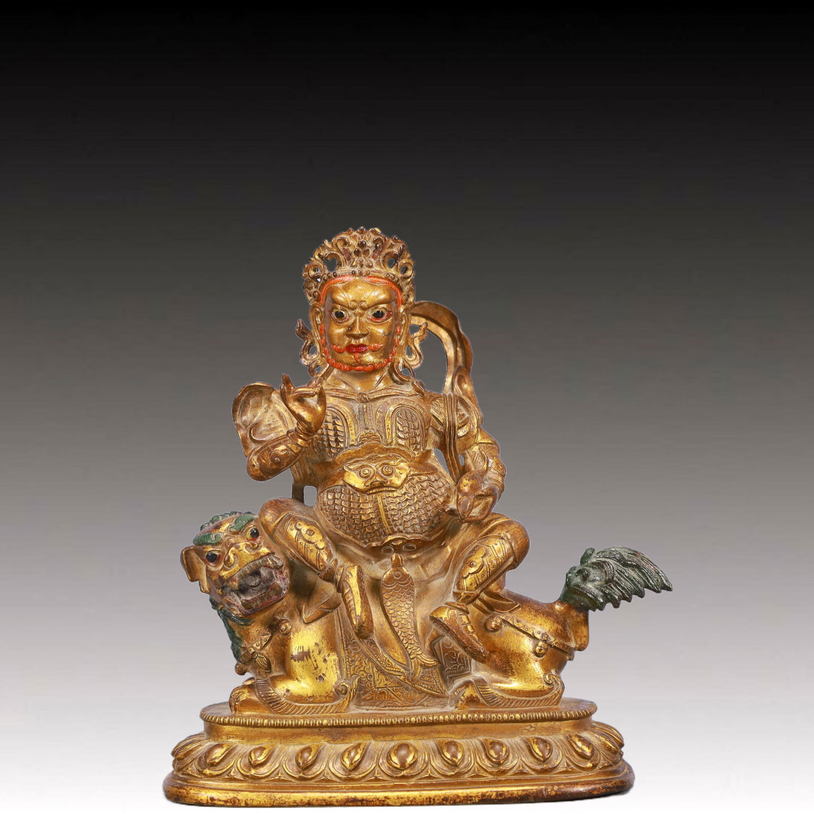 A Solemn Gilt Bronze Statue of Mammon (1 of 5)