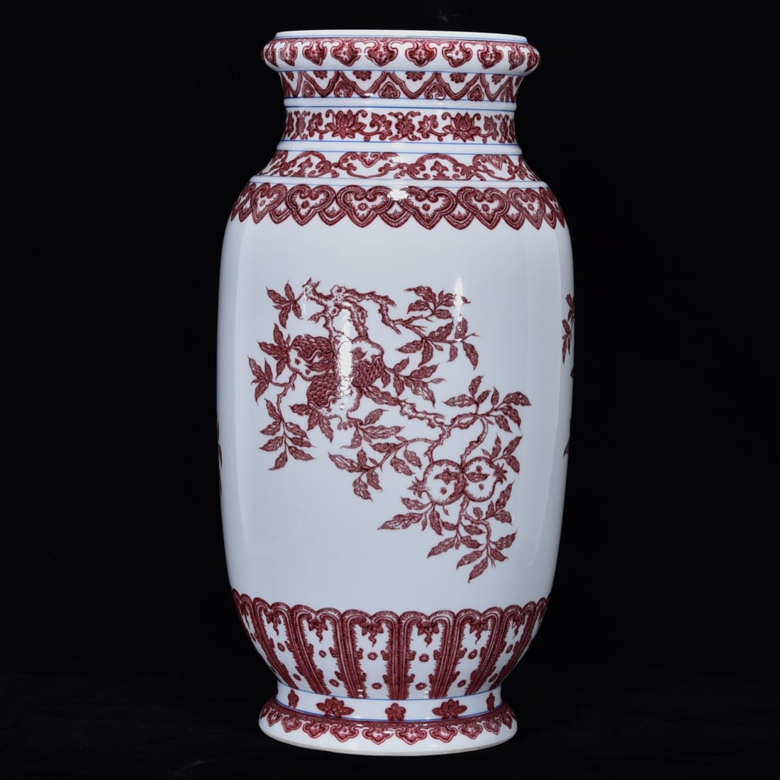 A Huge Underglaze-Red Fruit Pattern Vase - 2