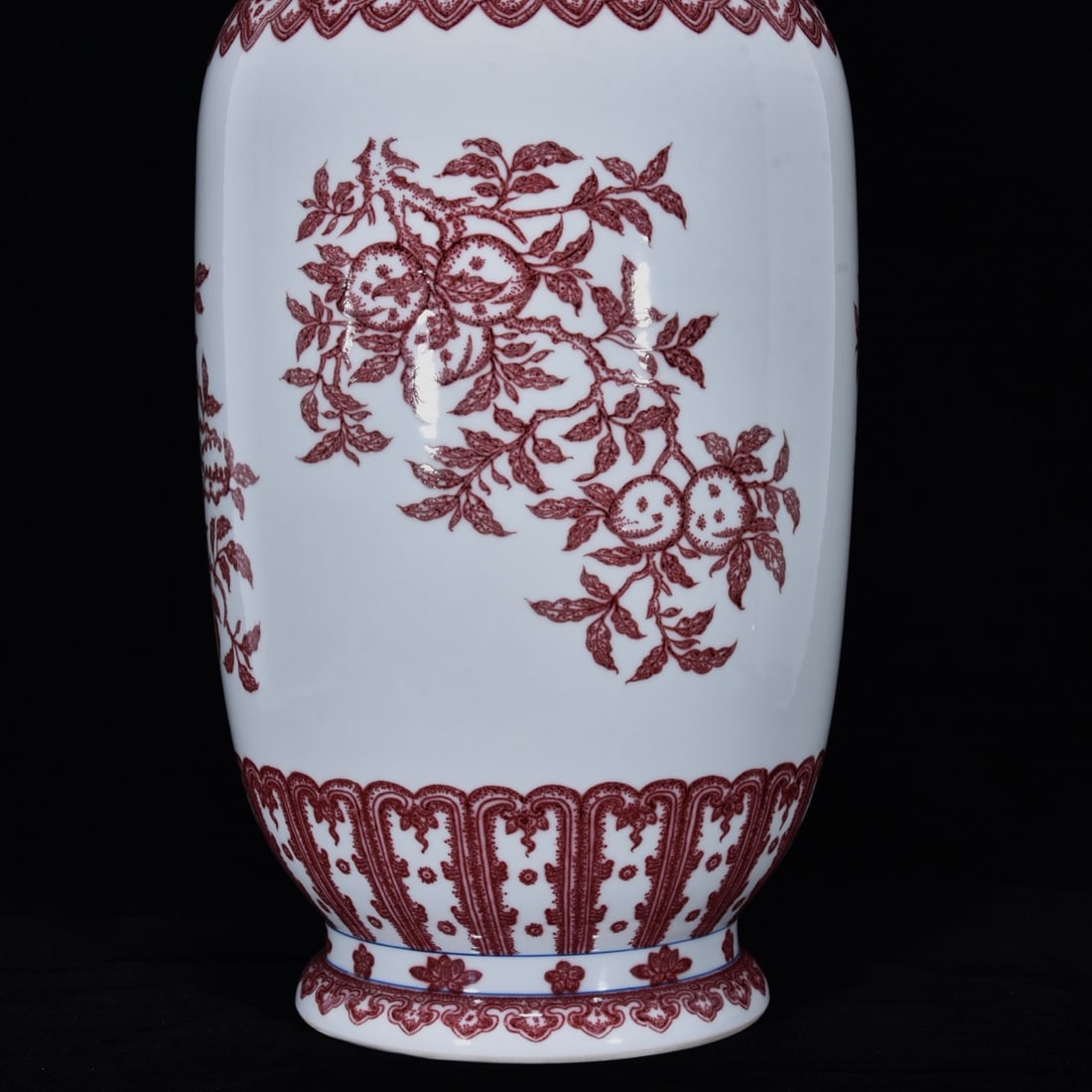 A Huge Underglaze-Red Fruit Pattern Vase - 6