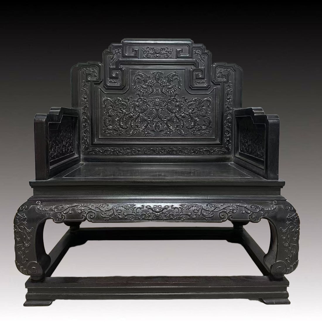 A Stunning Zitanwood Lotus Pattern Throne (1 of 15)