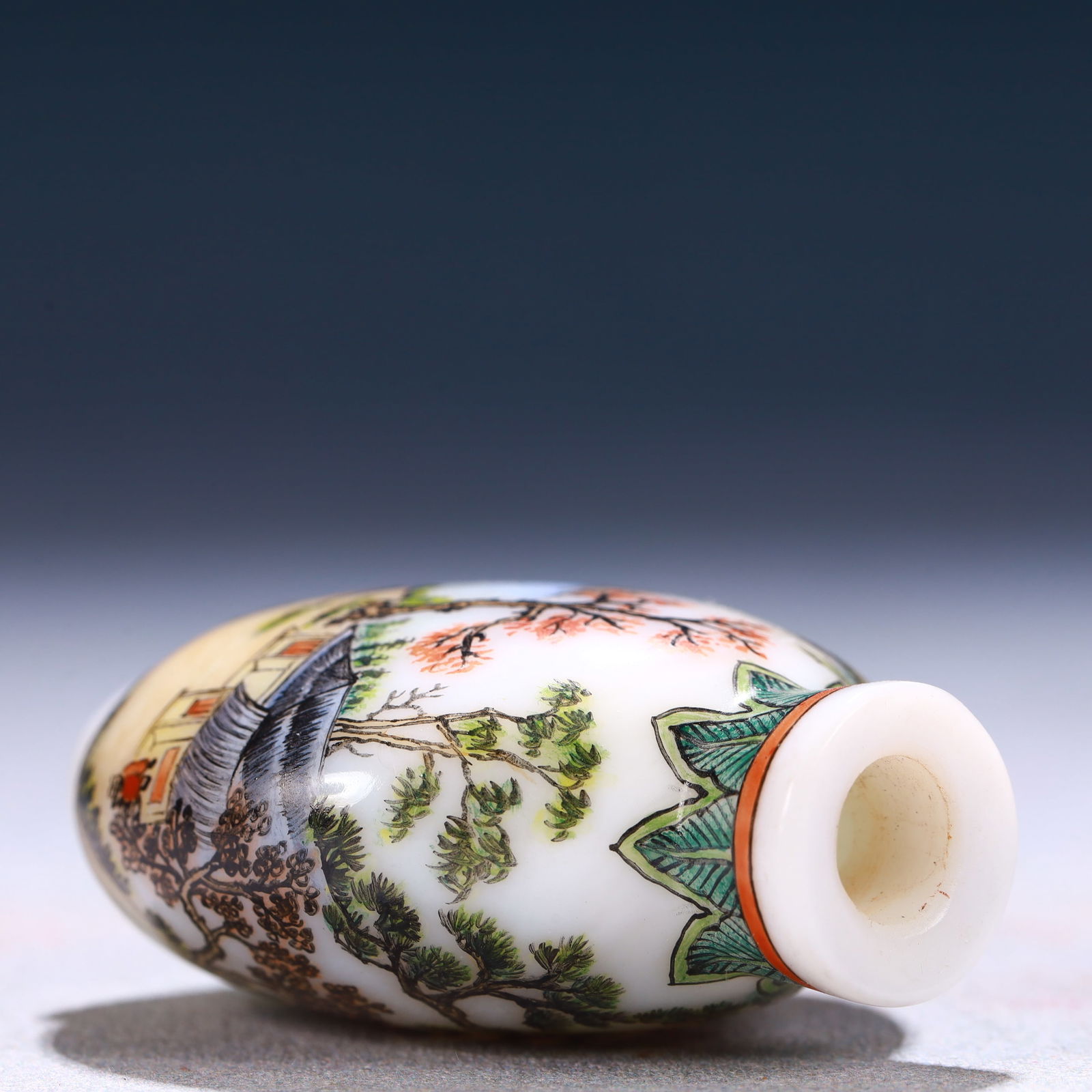 An Exquisite Glass Landscape Pattern Snuff Bottle - 6