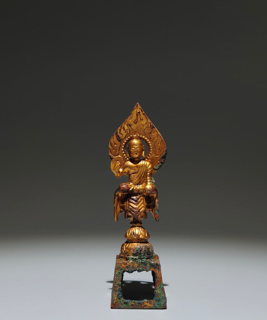 A Solemn Gilt Bronze Buddha Statue (1 of 9)