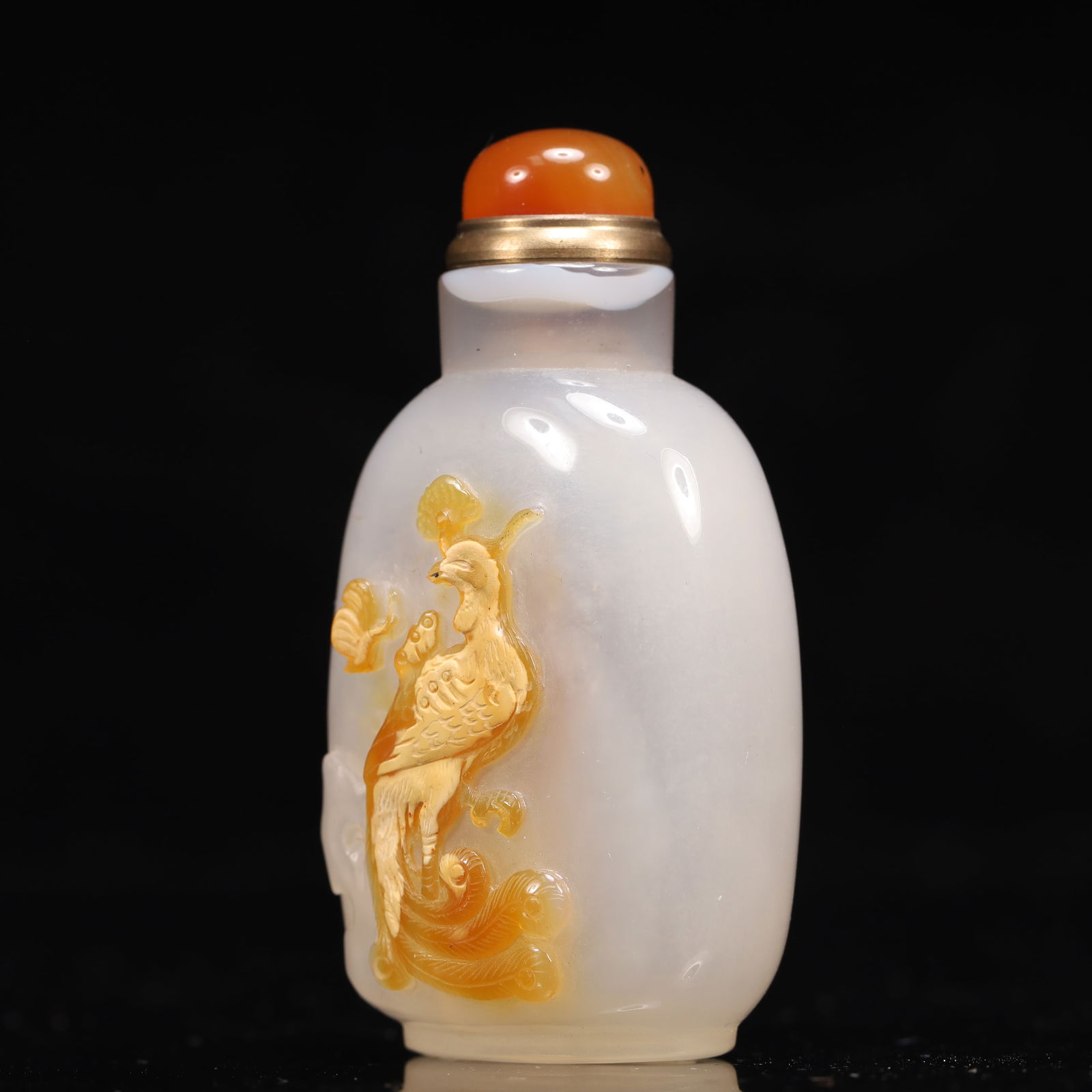 An Exquisite Agate Phoenix Pattern Snuff Bottle - 2