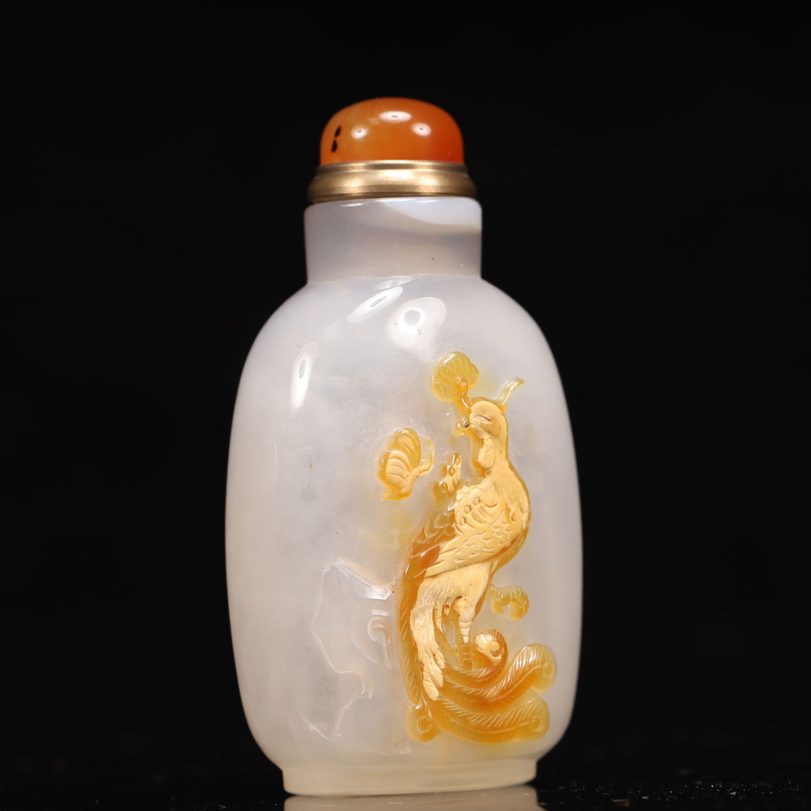 An Exquisite Agate Phoenix Pattern Snuff Bottle - 3