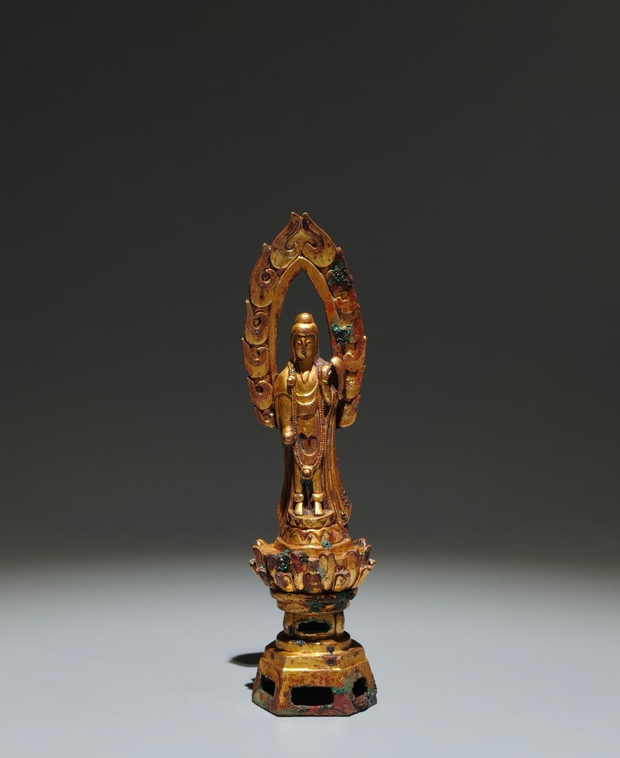 A Solemn Gilt Bronze Buddha Statue (1 of 9)