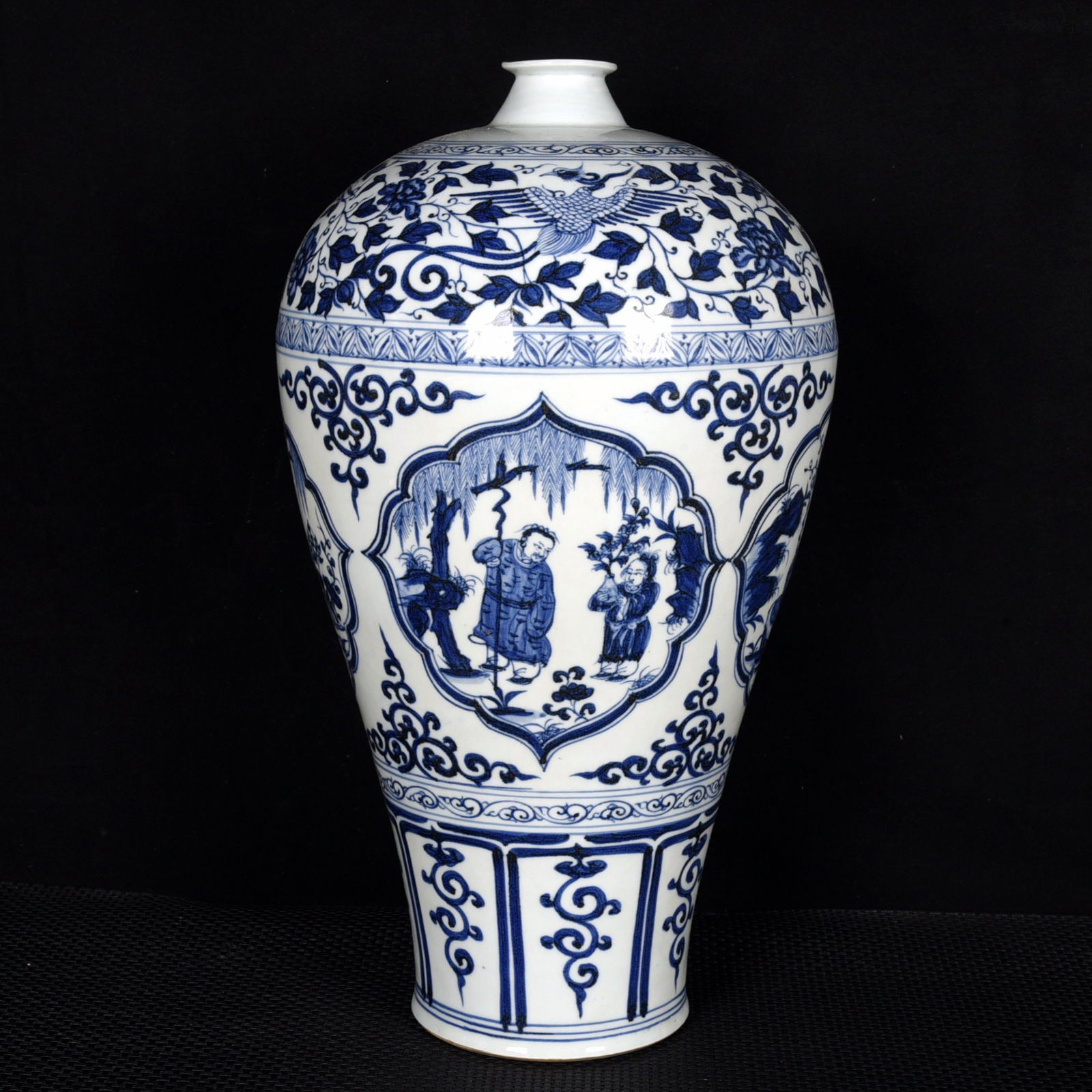 A Huge Blue and White Character and Story Pattern Vase (1 of 9)