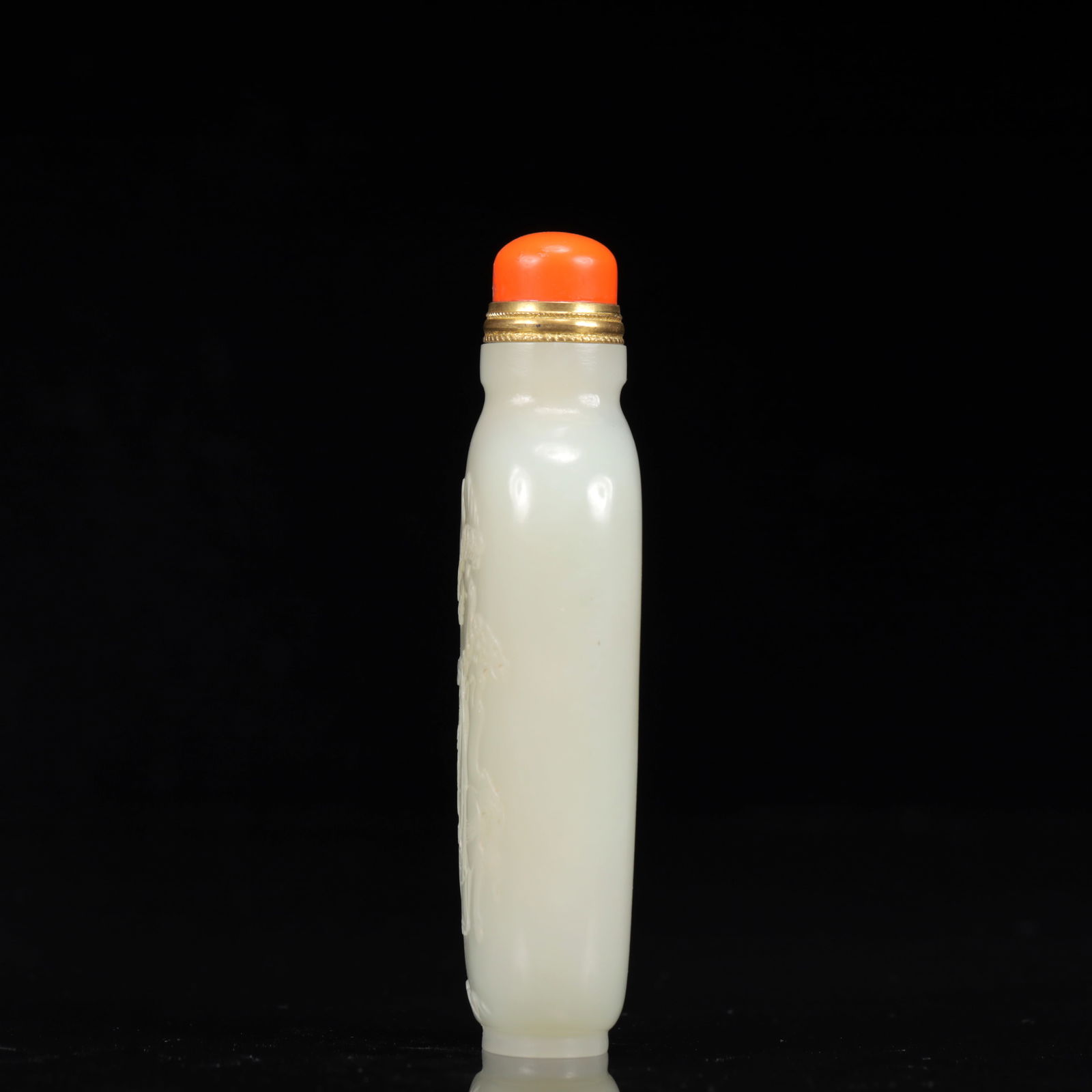 An Exquisite White Jade Figure Pattern Snuff Bottle - 6