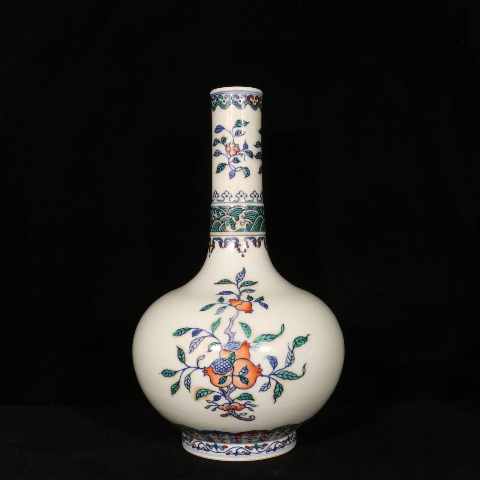 A Rare Doucai Fruit Pattern Vase (1 of 8)