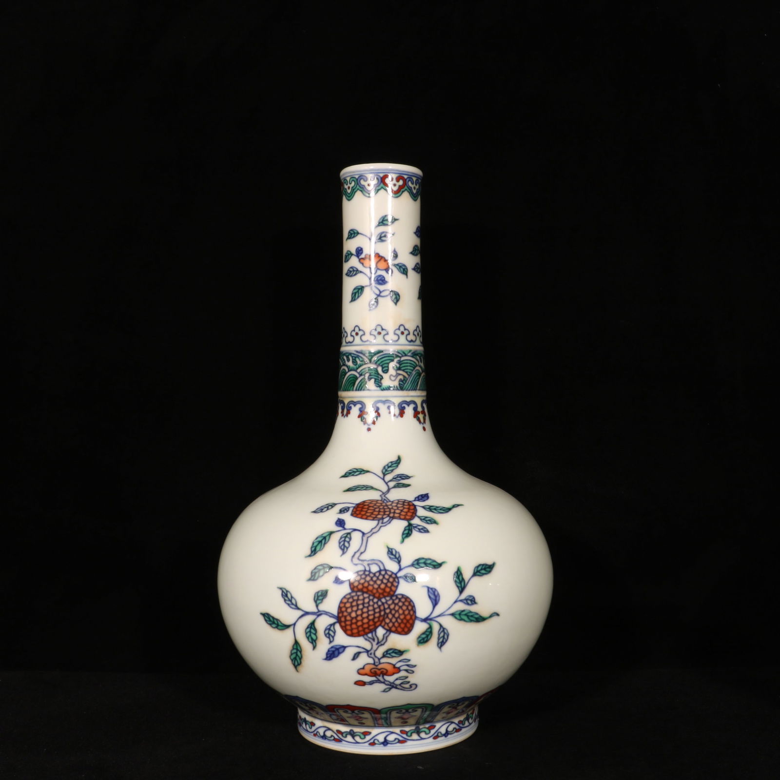 A Rare Doucai Fruit Pattern Vase - 6