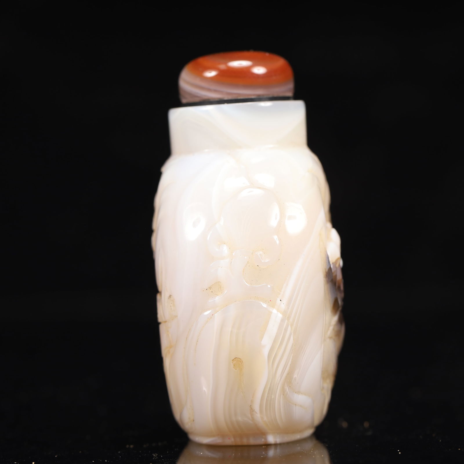 An Exquisite Agate Landscape and Figure Pattern Snuff Bottle - 6