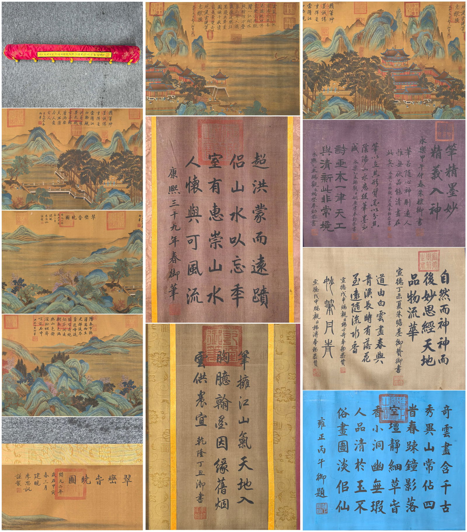 A Chinese Hand Scroll Ink Painting of Landscape and Figure on Silk,Li Sixun (1 of 16)