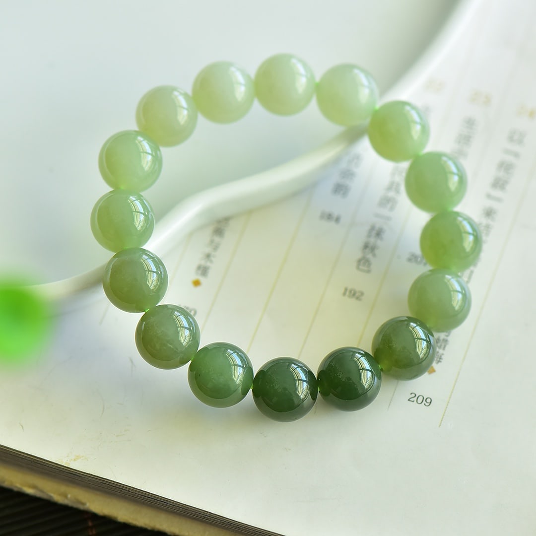 An Exquisite Greenish Jade Bracelets - 3