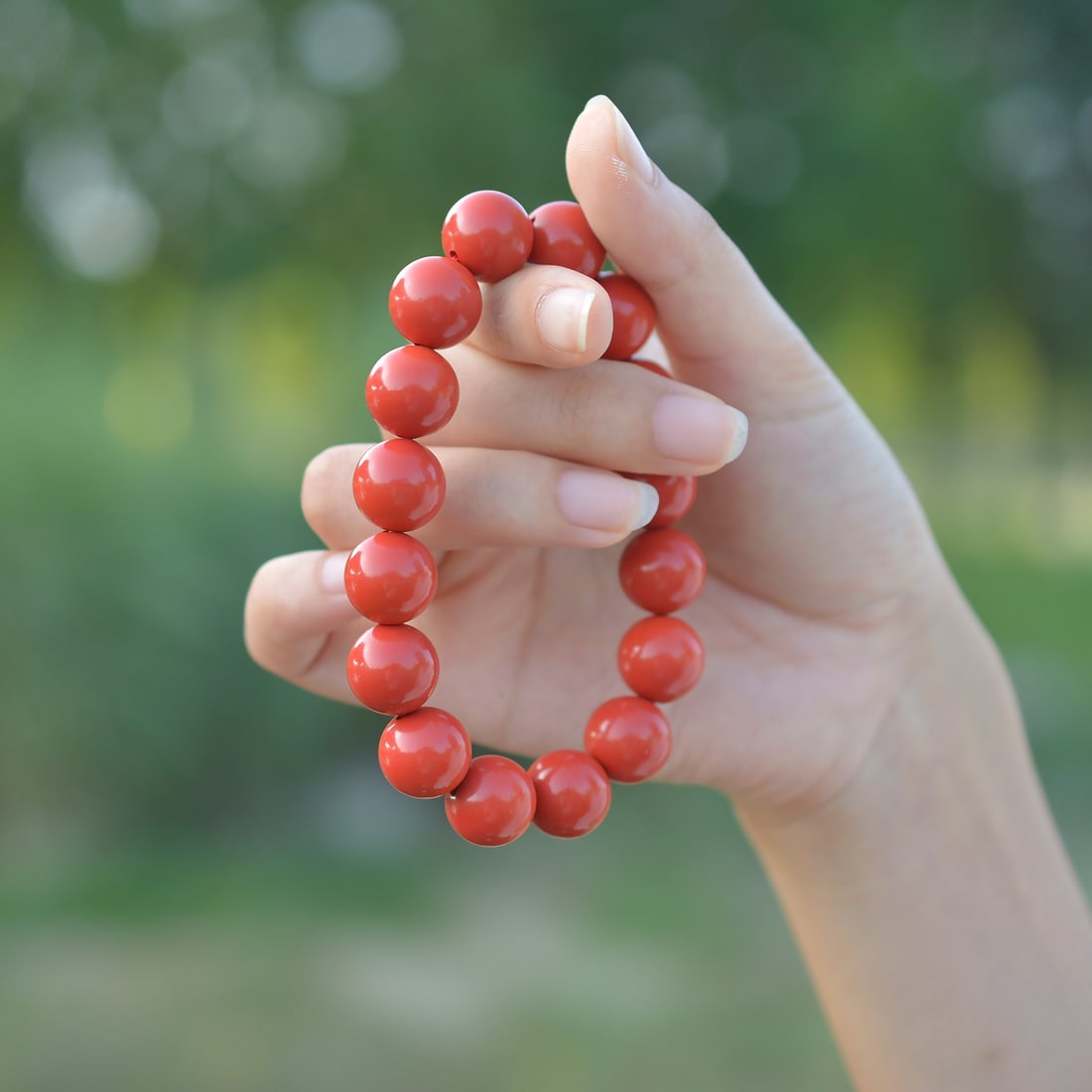 An Exquisite Cinnabar Bracelets - 6