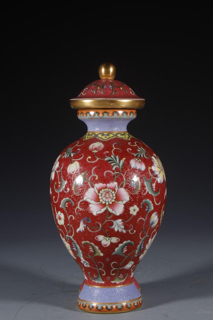 An Exquisite Enamel Lotus Pattern Conjoined bottles - 5