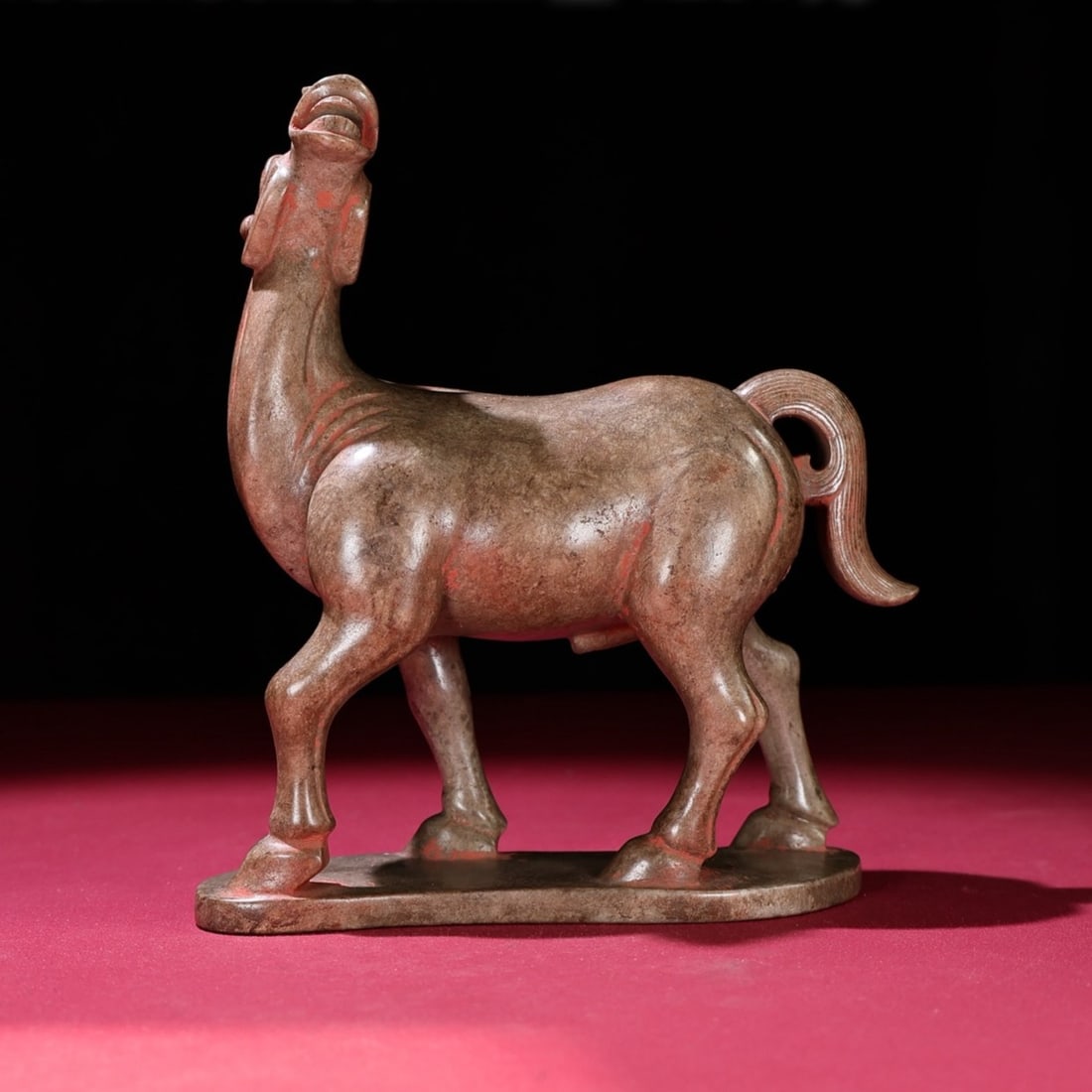 An Exquisite White Jade Horse Ornament: An Exquisite White Jade Horse Ornament,Qing Dynasty,China,Size:6.1inx7.1inx2.3in,Weight:1201g 白玉骏马摆件,中国清代