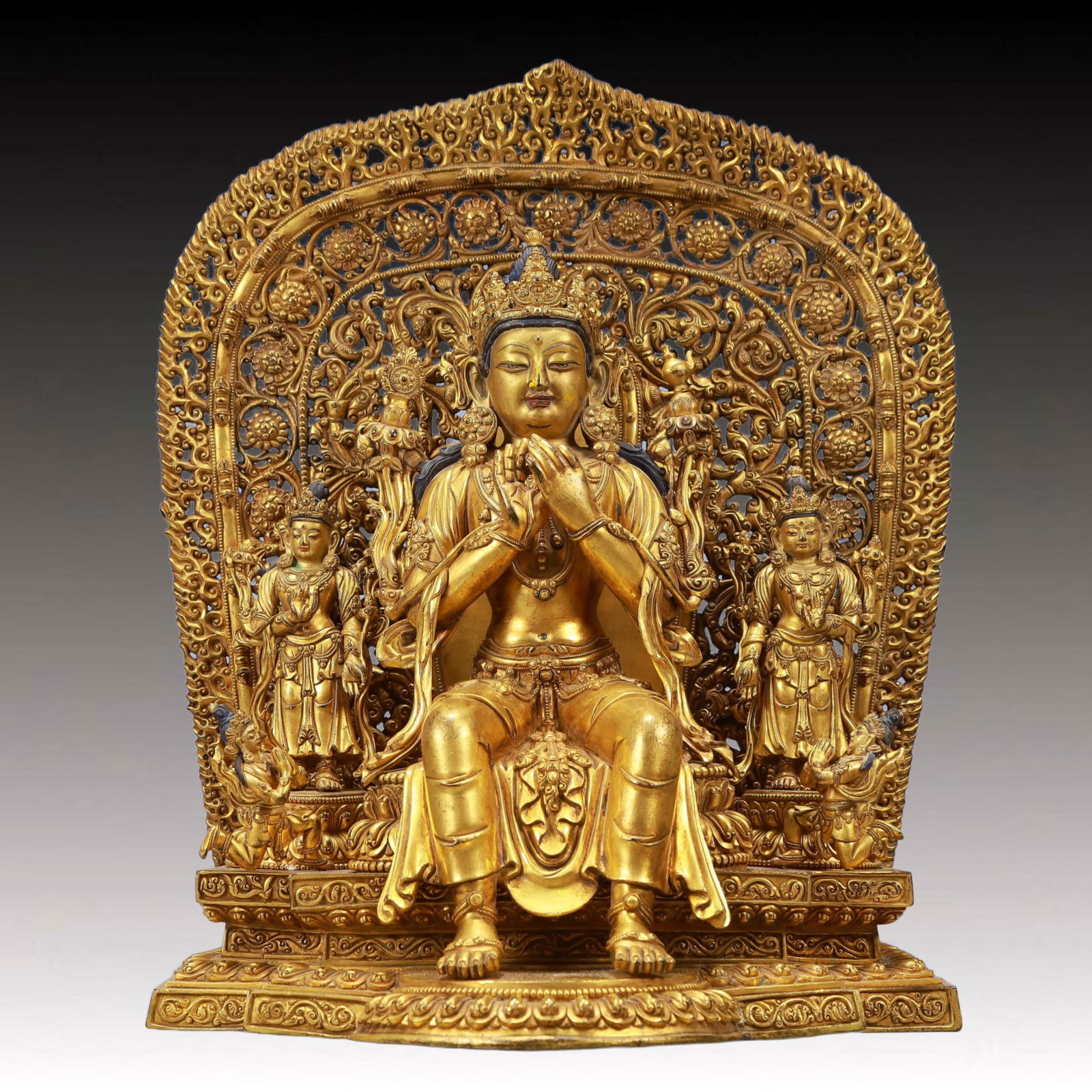 A Solemn Gilt Bronze Statue of Tara (1 of 11)