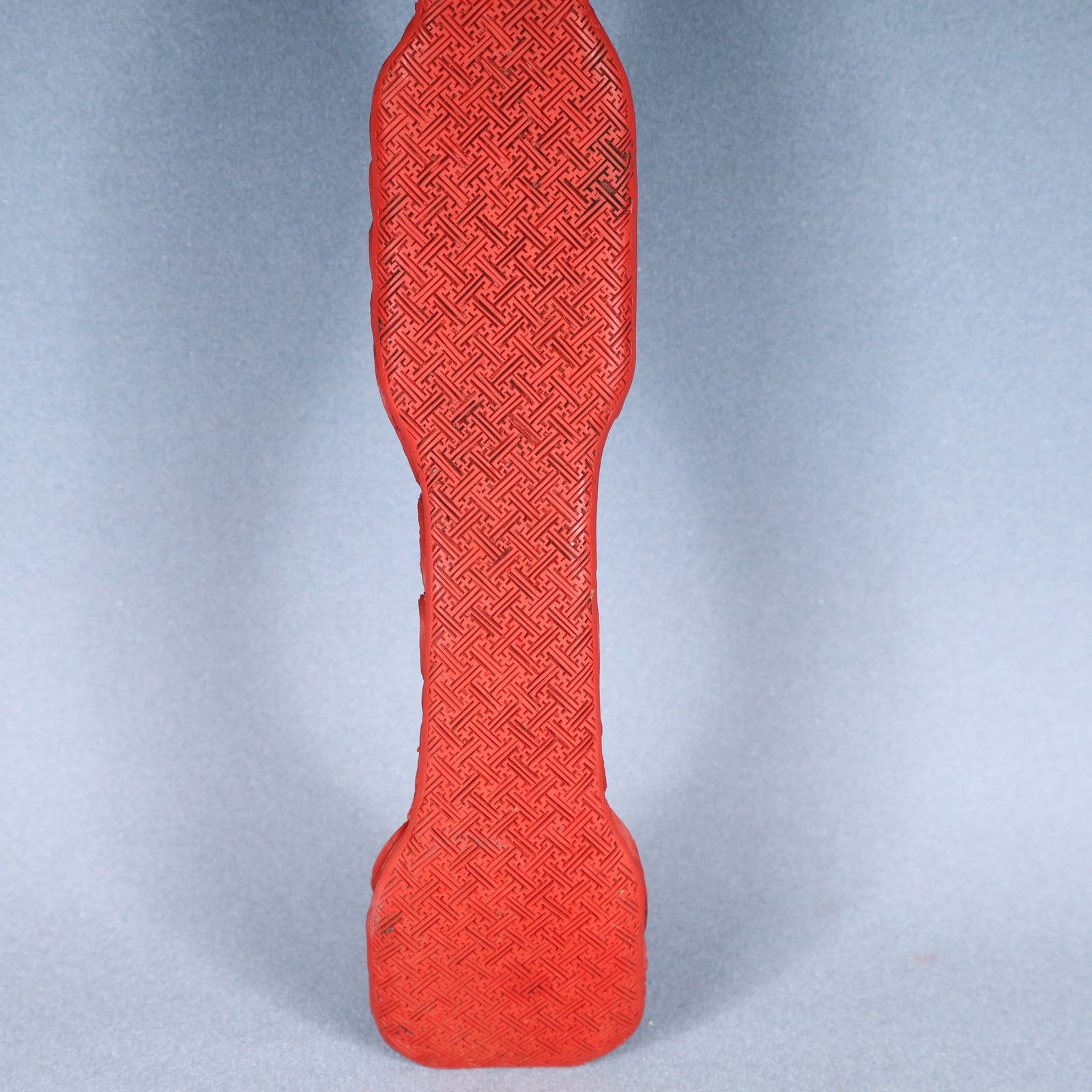 A Huge Carved Red Lacquer Dragon Pattern Ruyi - 7