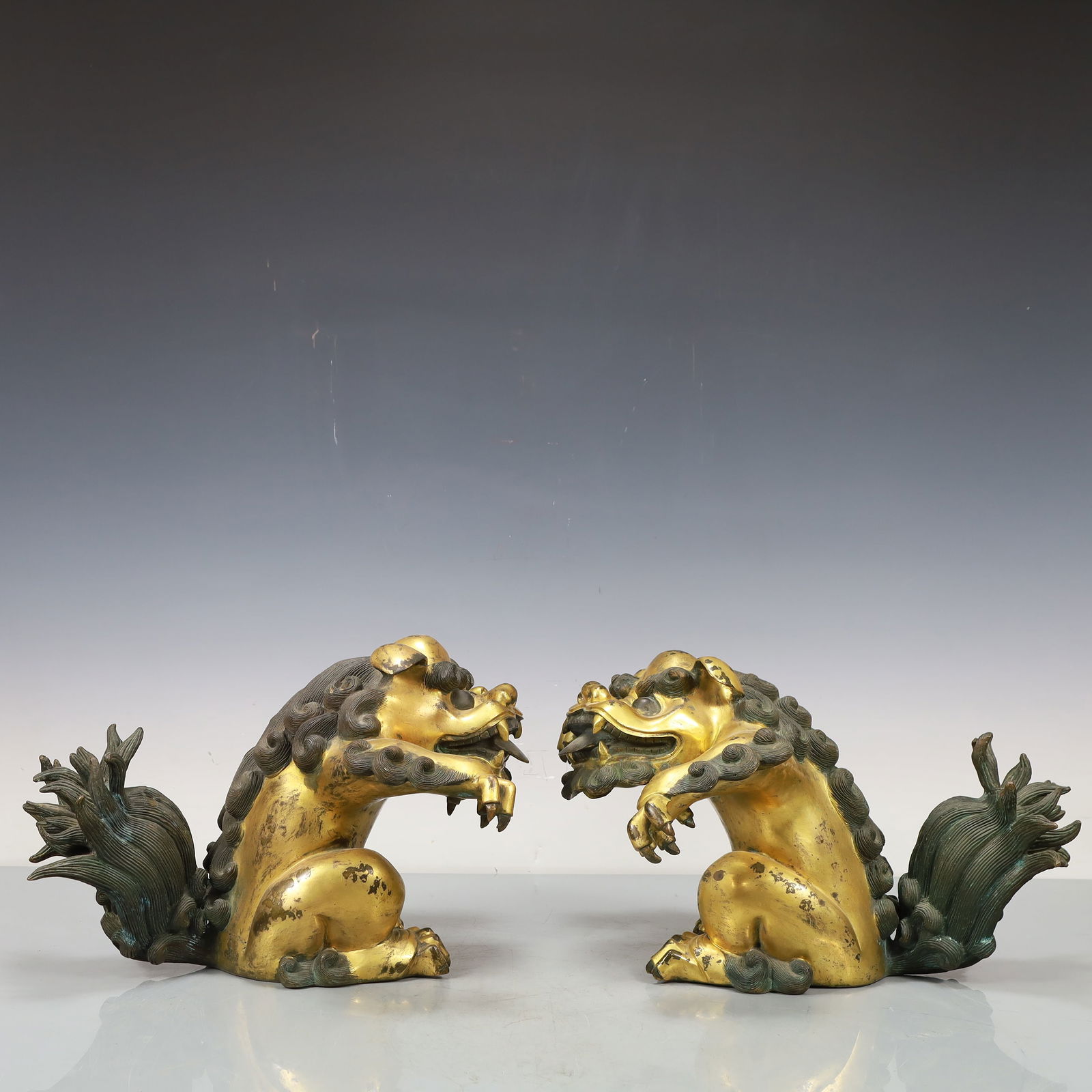 A Fabulous Pair Of Gilt-Bronze Lions (1 of 19)
