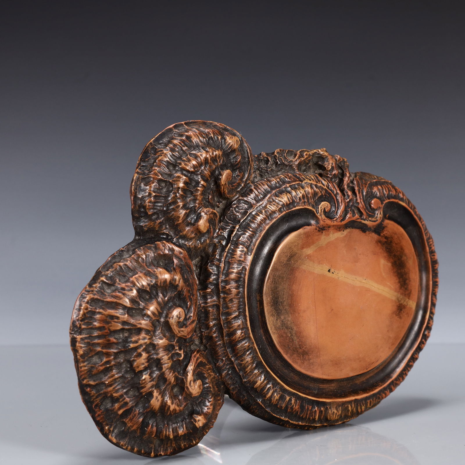 A Rare Ganoderma lucidum Pattern Inkstone - 4