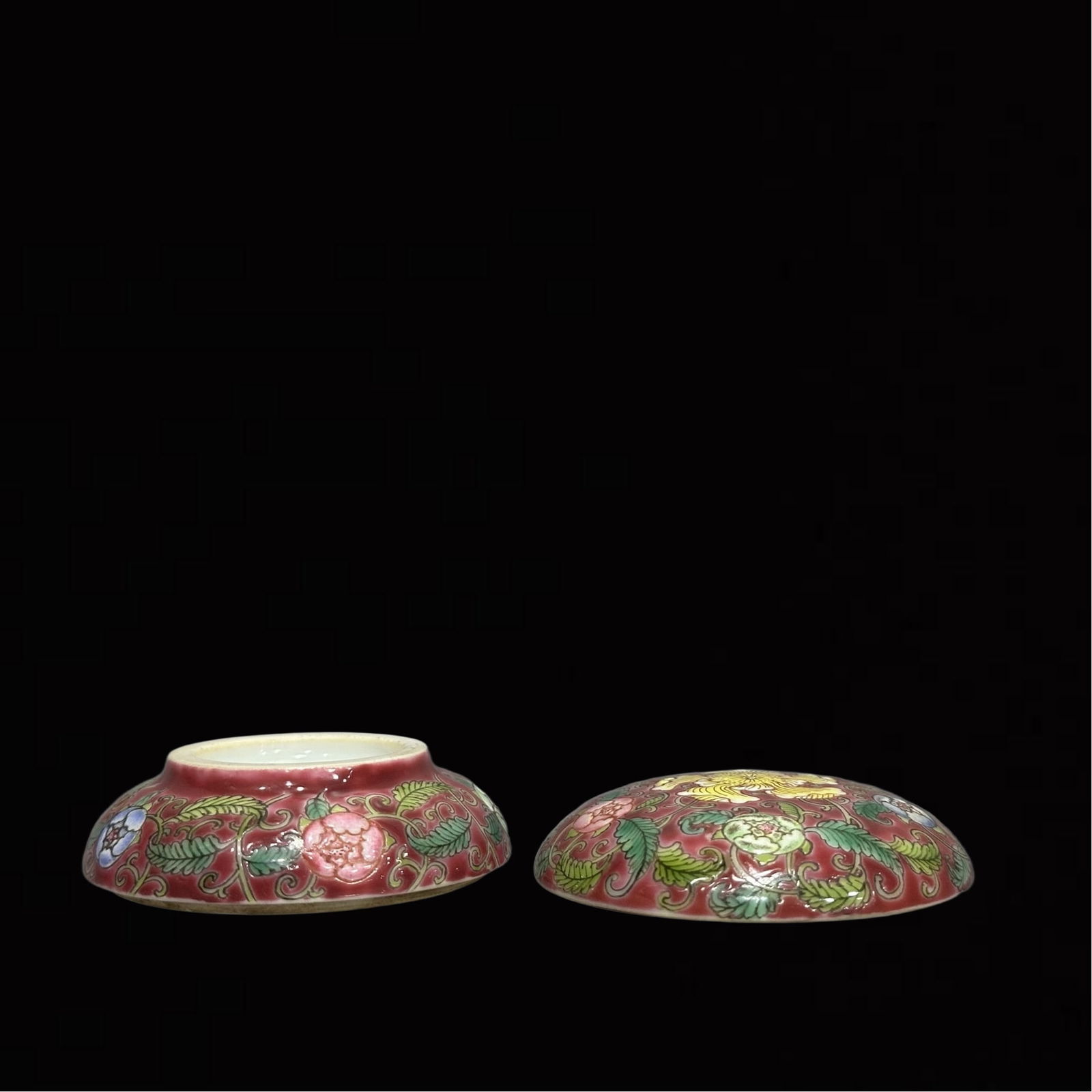 An Exquisite Ruby Red Glazed Flower Pattern Box - 7