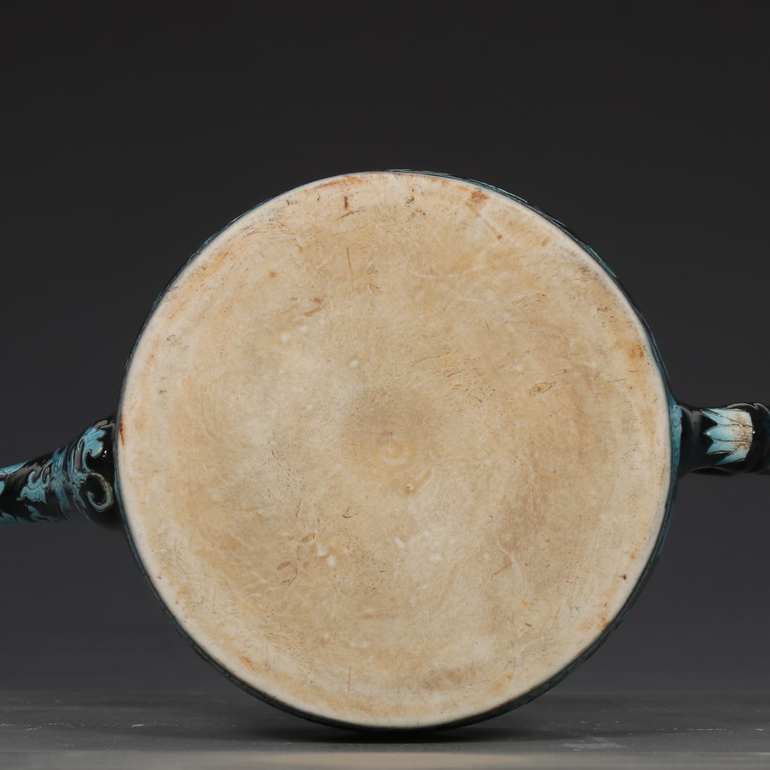 An Exquisite Blue Glazed Lotus Pattern Phoenix Pattern Teapot - 9