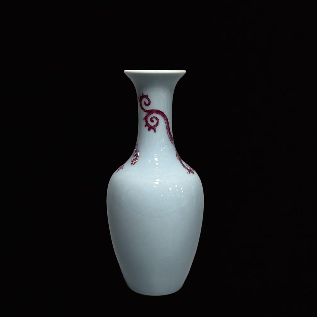 An Exquisite Ruby Red Glazed Dragon Pattern Vase - 6