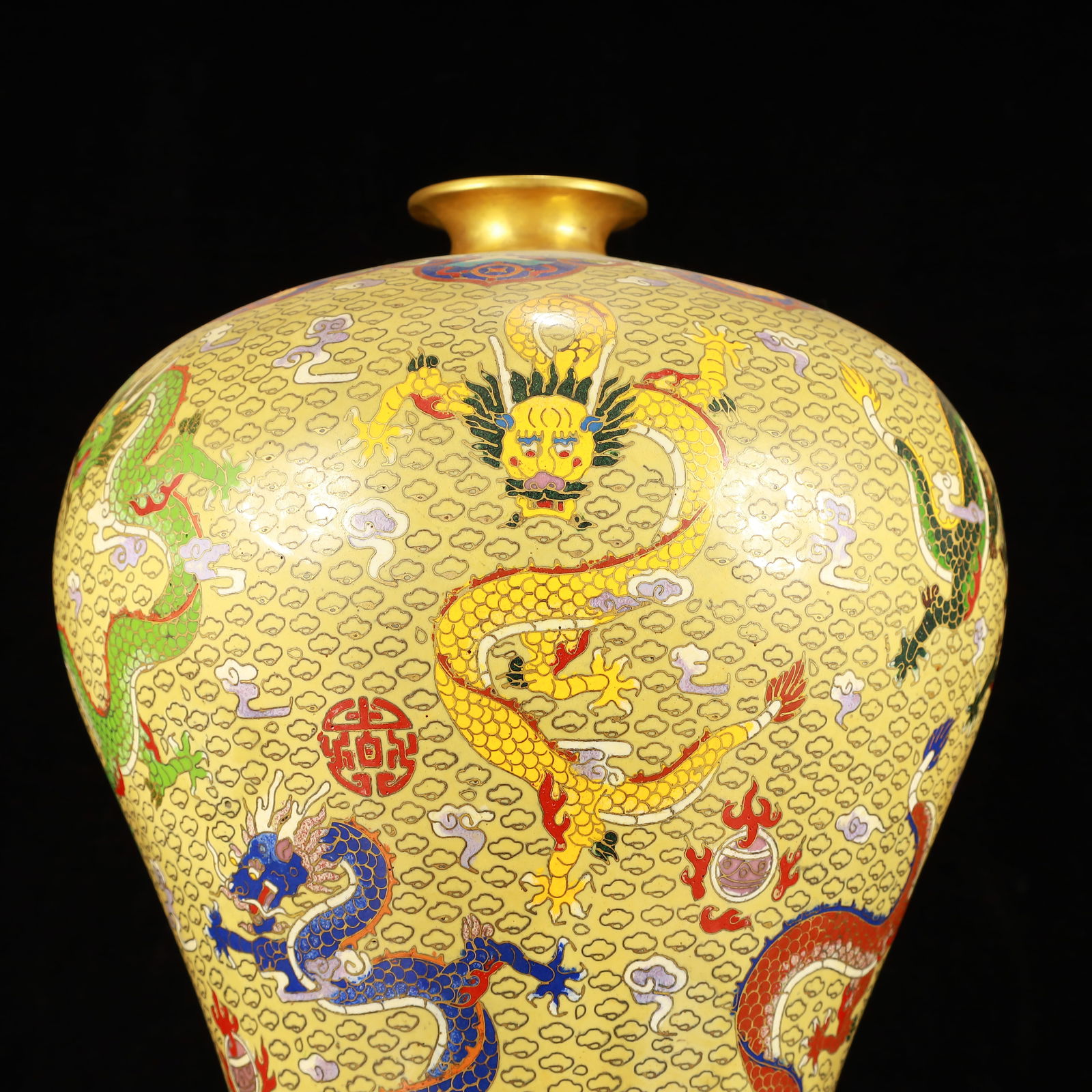 A Huge Cloisonne Dragon Pattern Vase - 2
