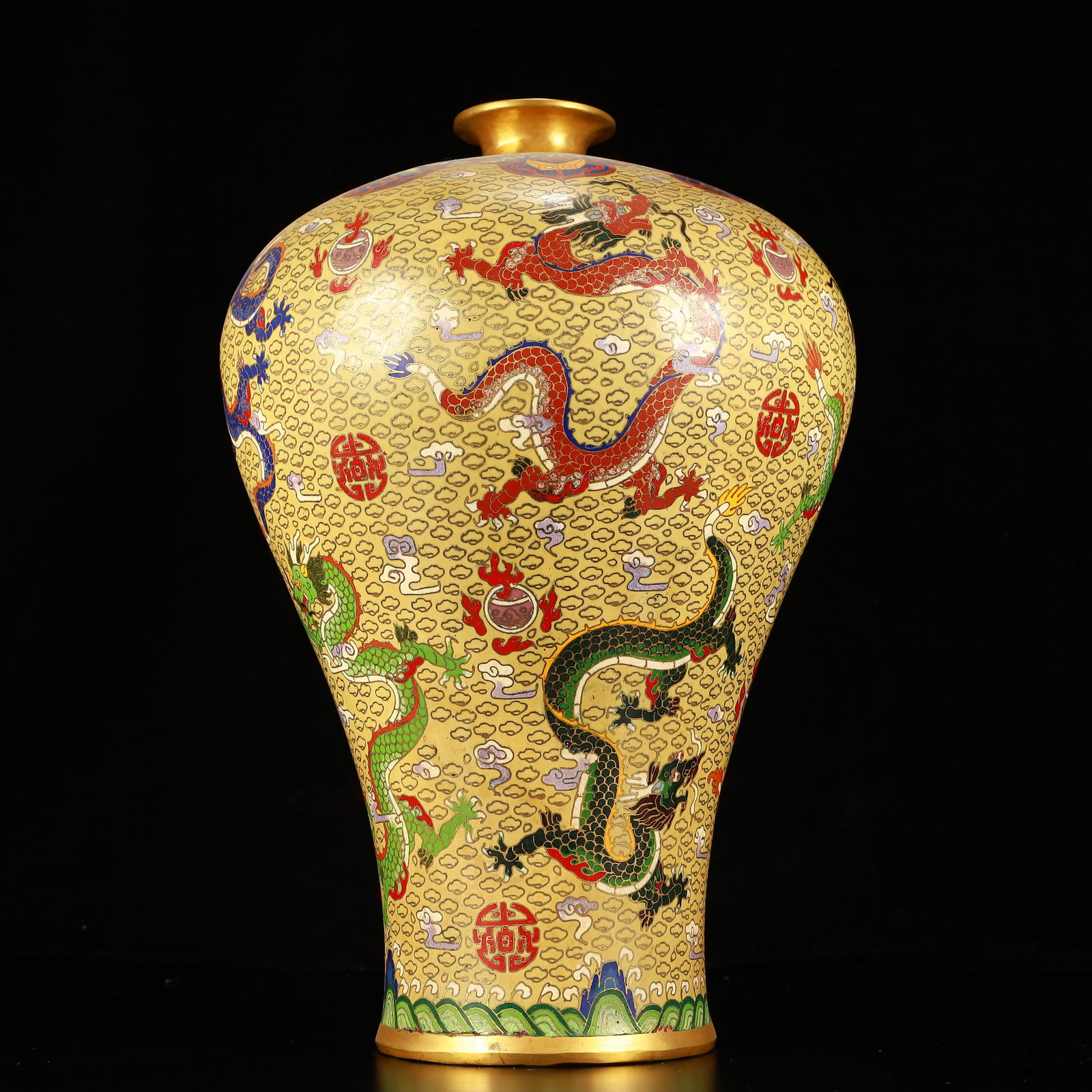 A Huge Cloisonne Dragon Pattern Vase - 6