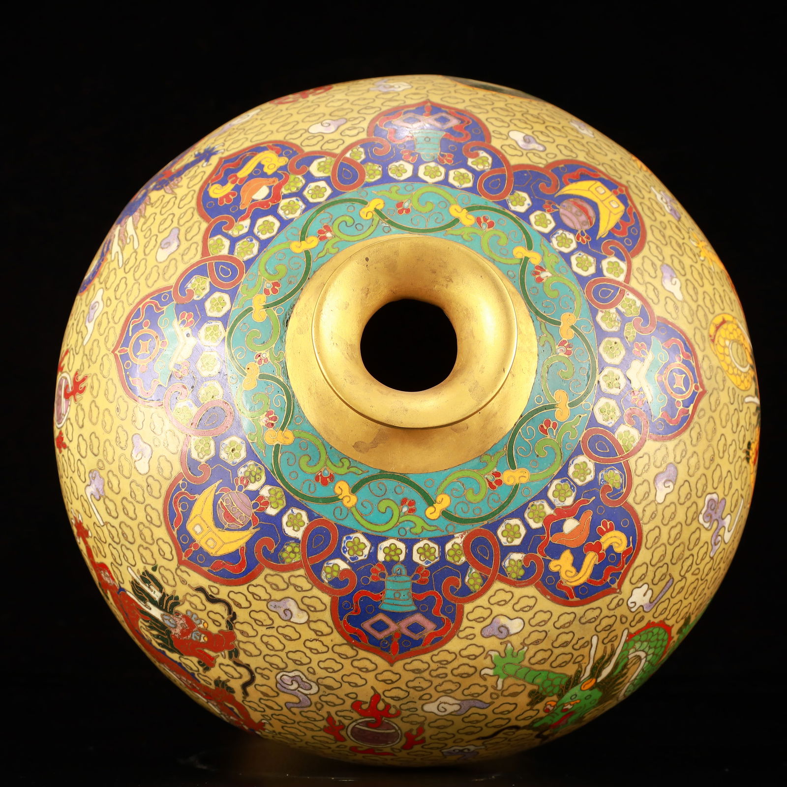 A Huge Cloisonne Dragon Pattern Vase - 7