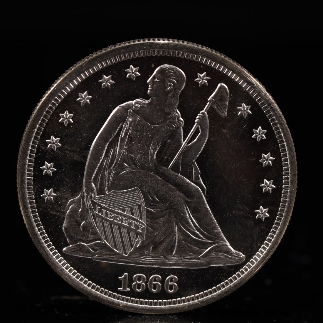 USA One Dollar 1866 Coin (1 of 2)