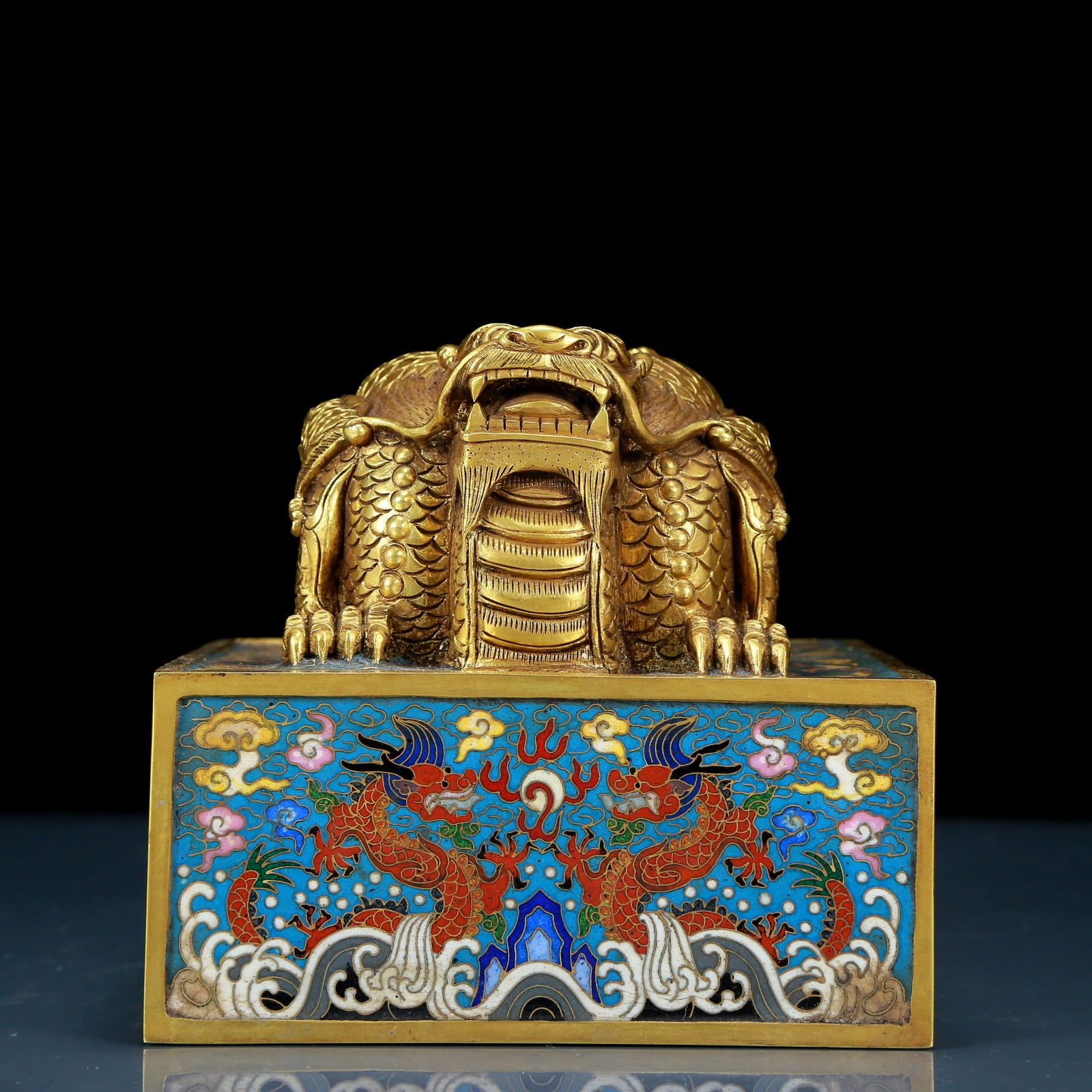 A Fine Cloisonne Dragon Pattern Seal - 3