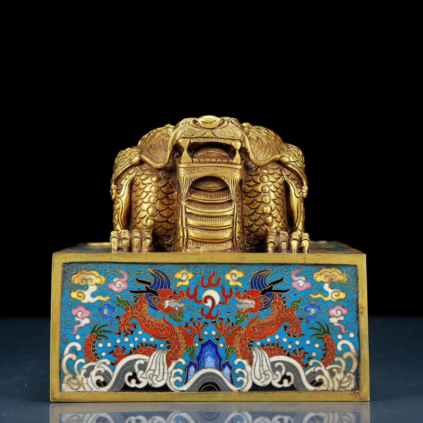 A Fine Cloisonne Dragon Pattern Seal - 5