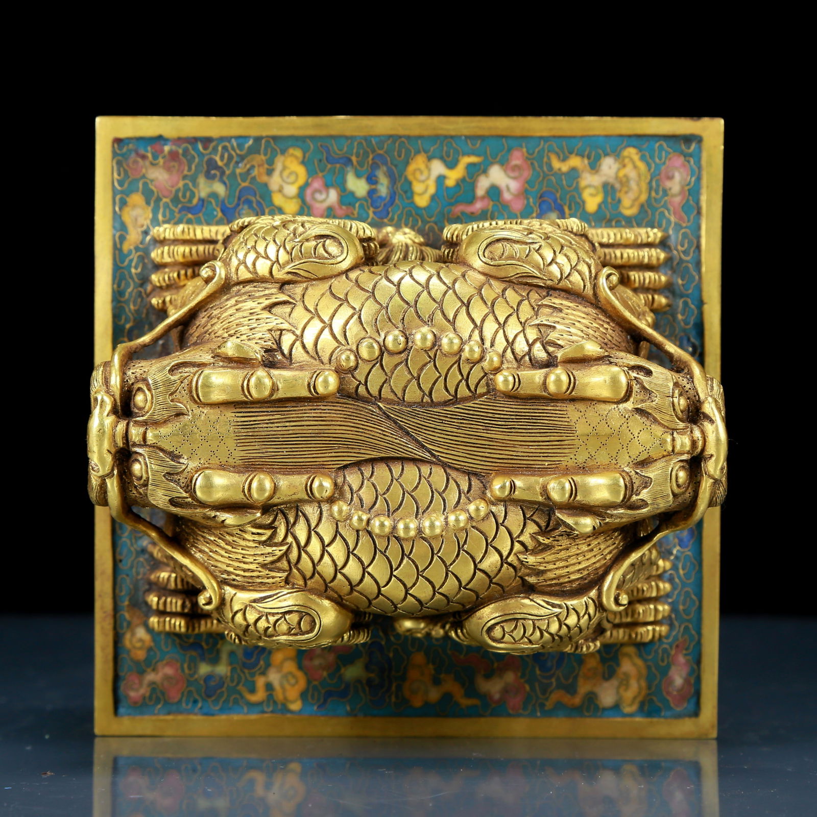 A Fine Cloisonne Dragon Pattern Seal - 6