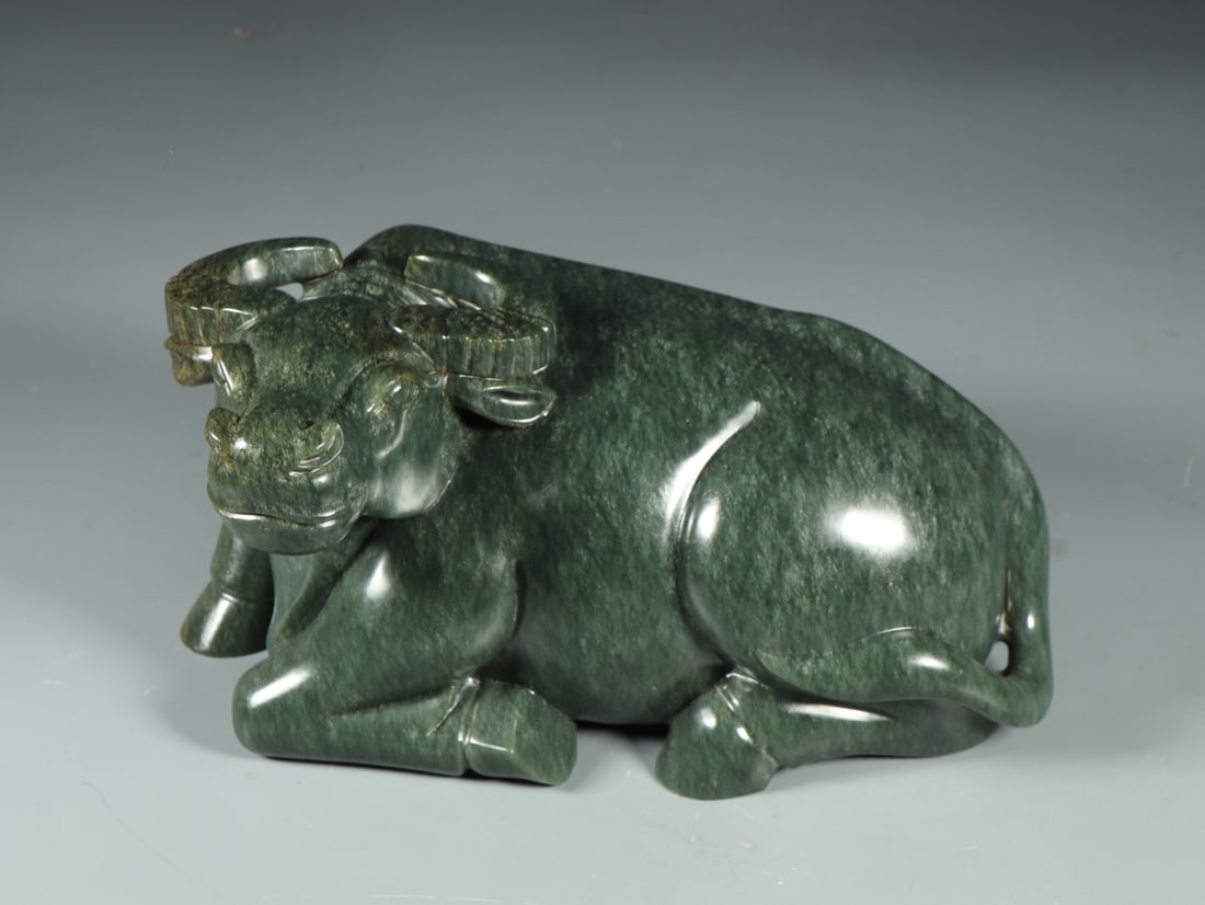 An Exquisite Jasper Buffalo Ornament (1 of 9)