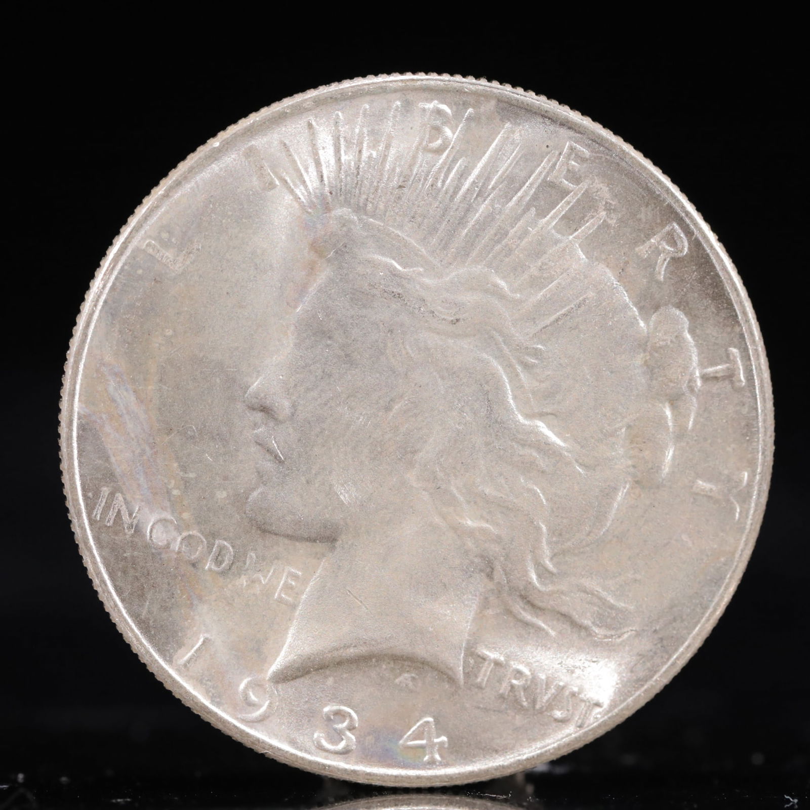 Liberty In God We Trust 1934 Sterling Silver One Dollar Coin (1 of 2)