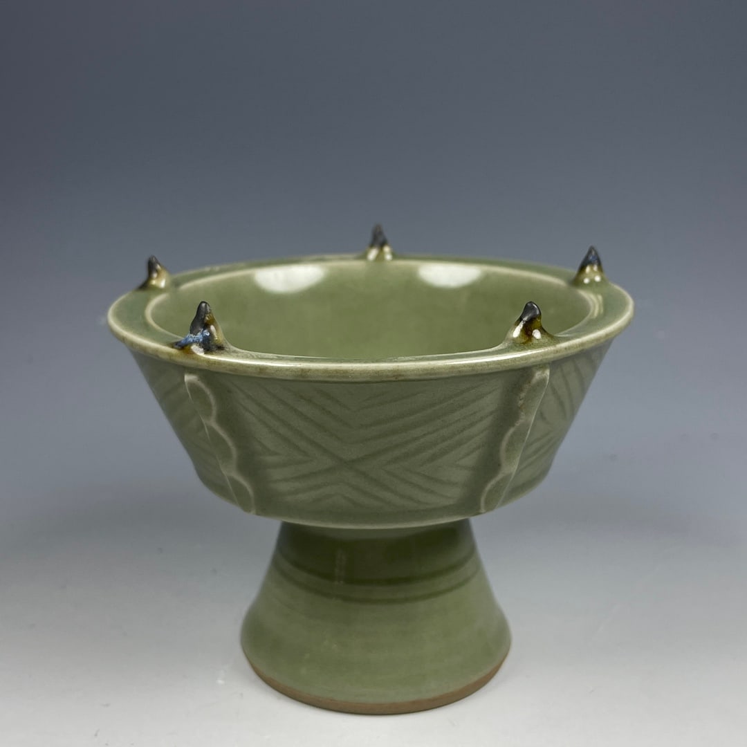 An Exquisite Longquan yao Stem Cup (1 of 8)