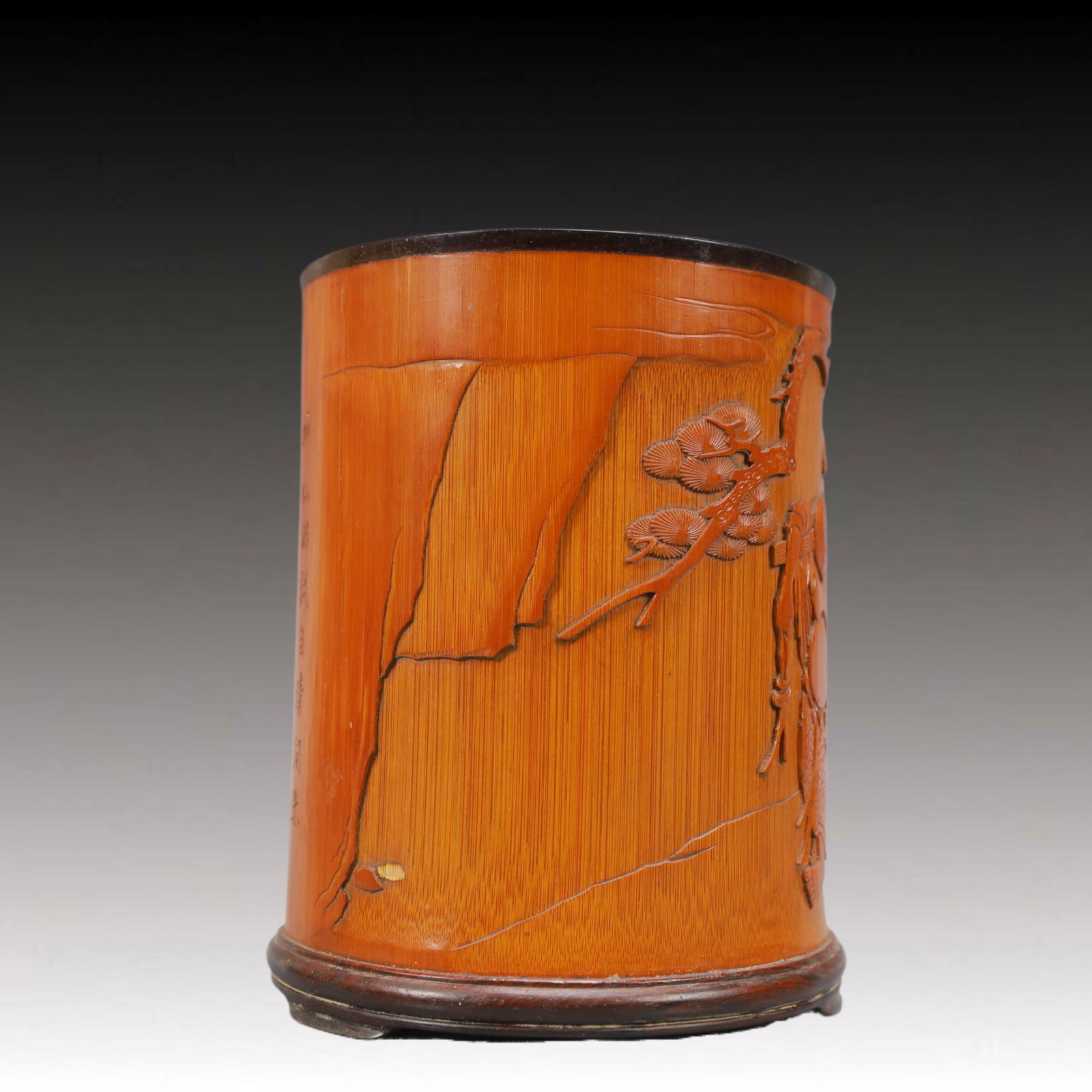An Exquisite Bamboo Figure Pattern Brush Pot - 5