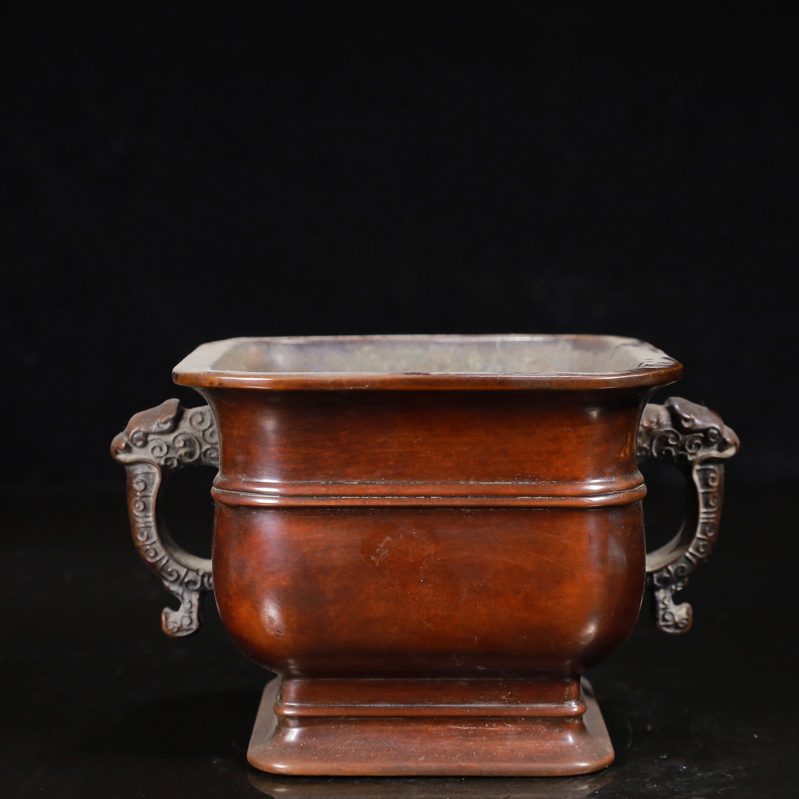 A Rare Bronze Dragon-Ears Censer (1 of 7)