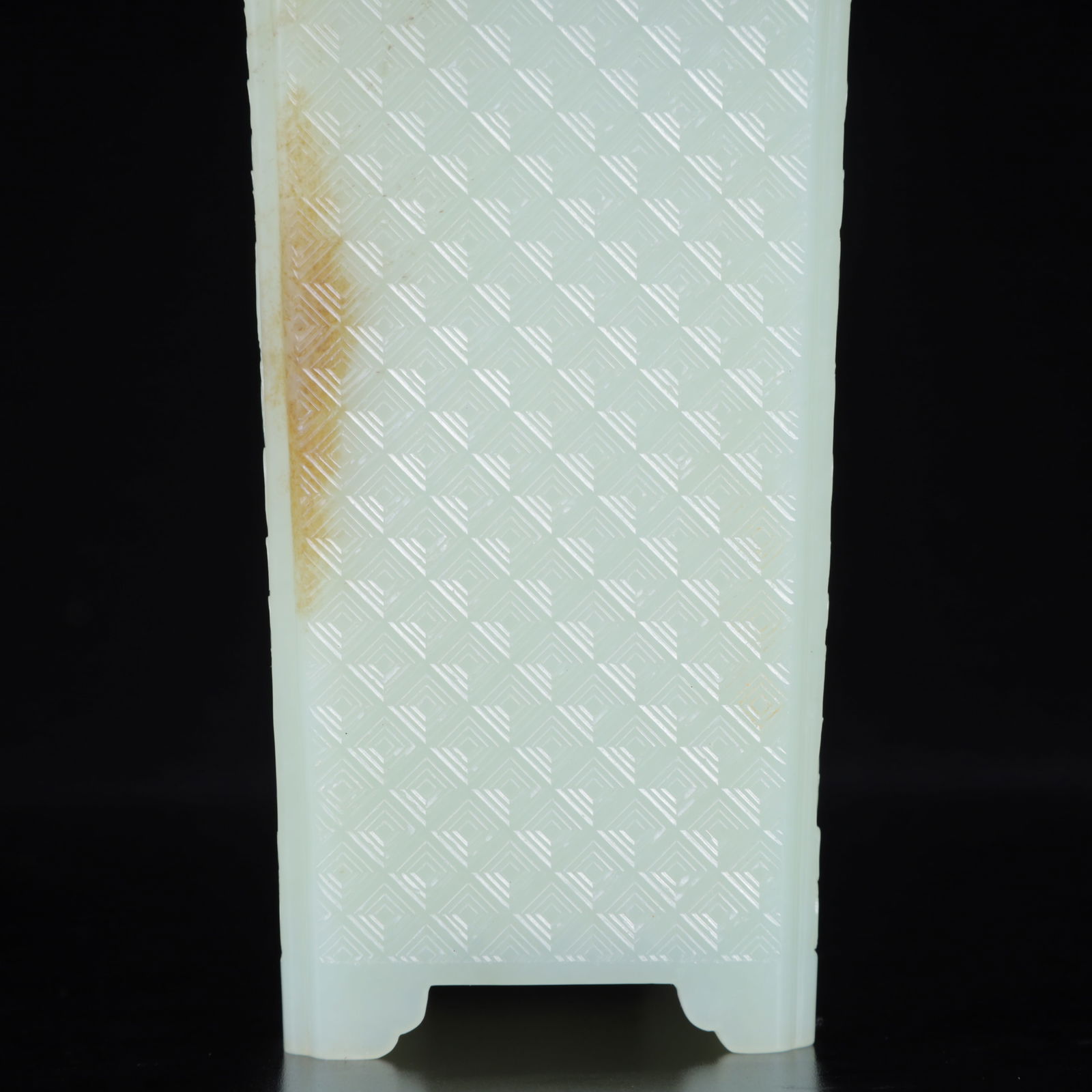 An Exquisite White Jade Flower Pattern Brush Pot - 7