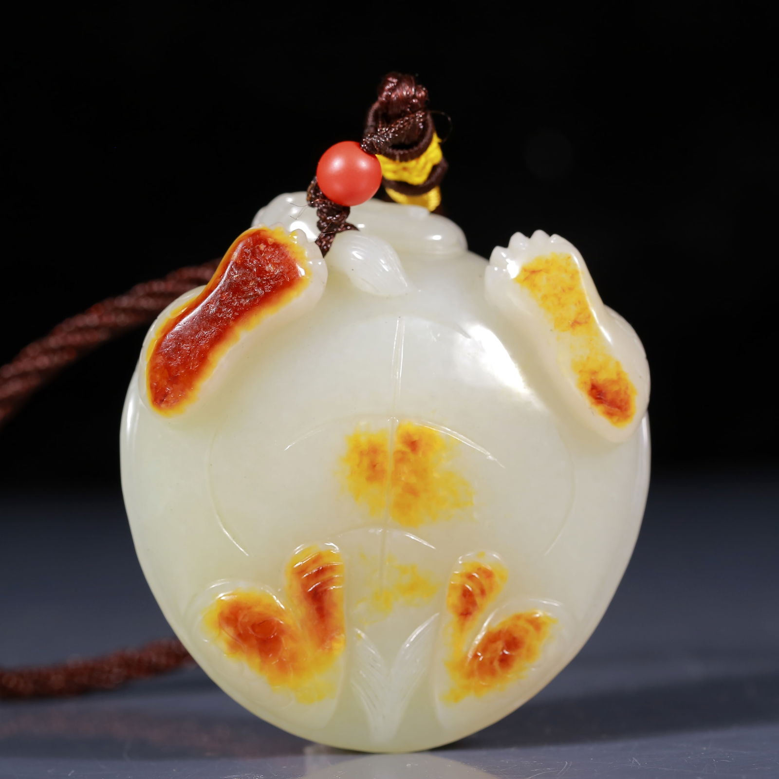 An Exquisite White Jade Dragon Turtle Pattern Pendant - 7