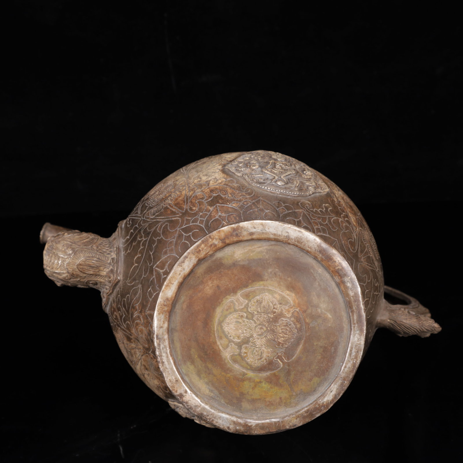 An Exquisite Silver Lotus Pattern Ewer - 14