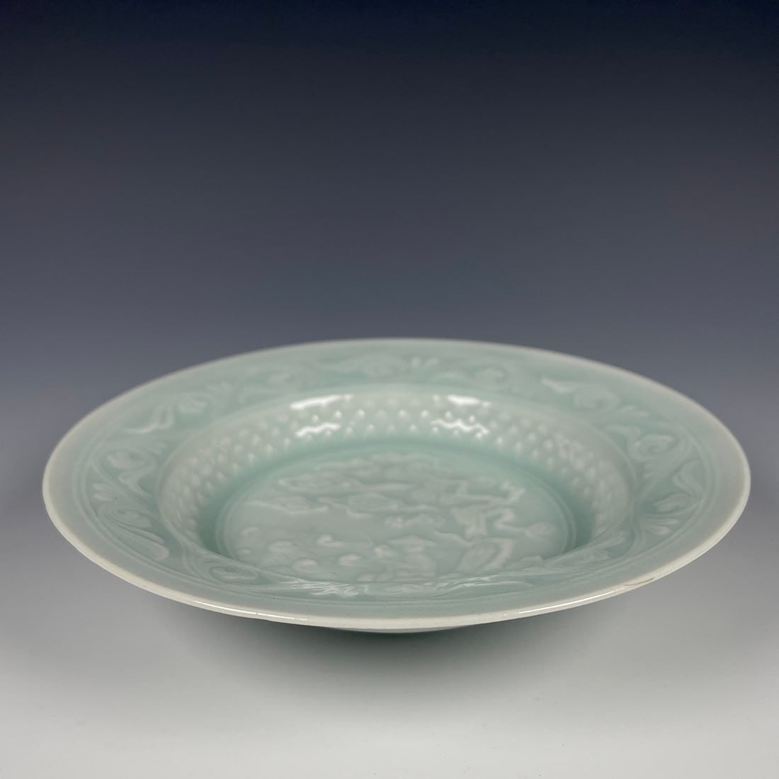 An Exquisite Hutian yao Landscape and Figure Pattern Plate (1 of 9)