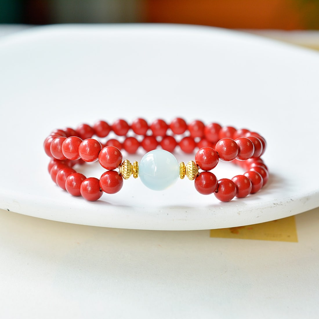 An Exquisite Cinnabar Bracelets - 5