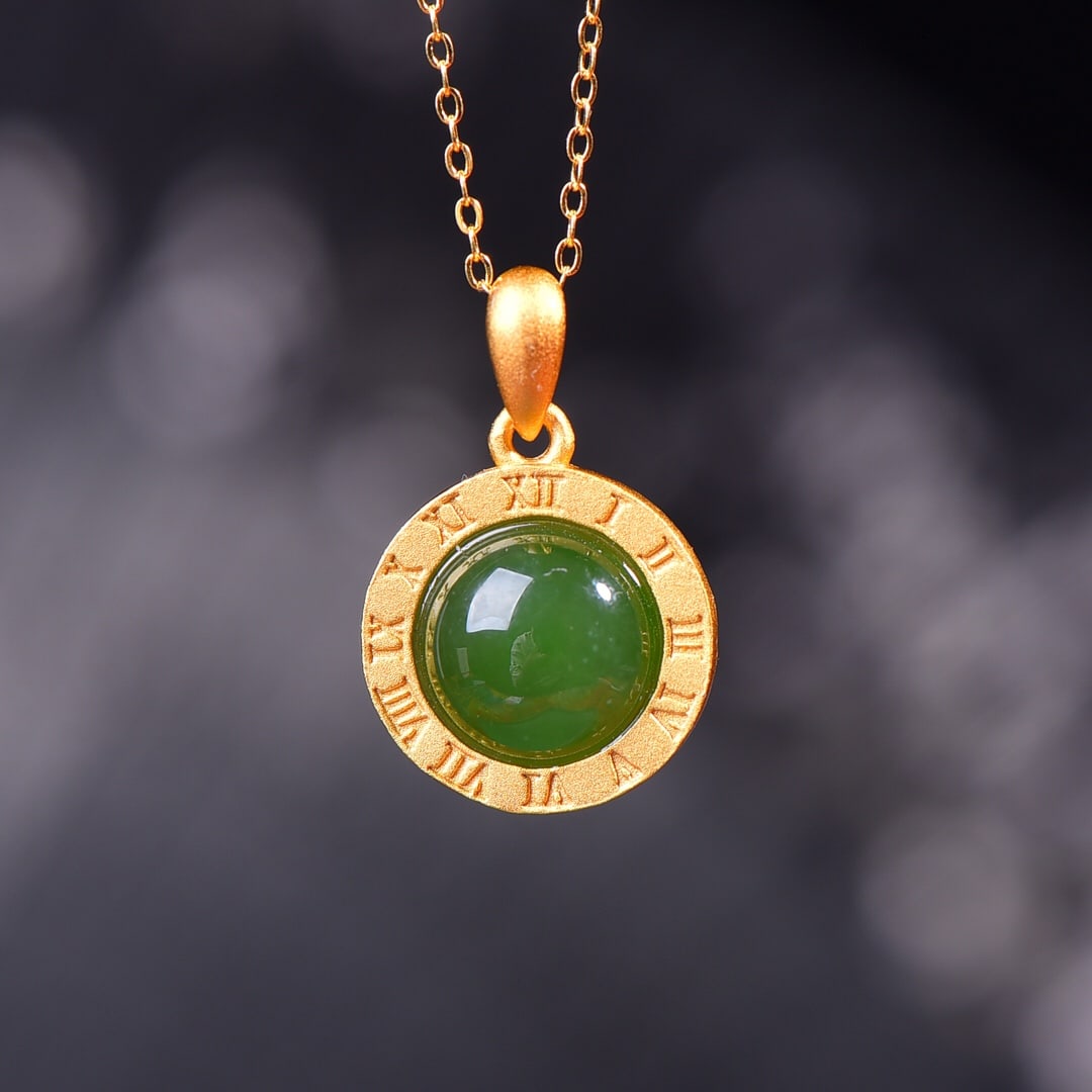 A Set of Fine Sterling Silver-Gold Plated Inlaid Jasper Pendant: A Set of Fine Sterling Silver-Gold Plated Inlaid Jasper Pendant,Size: (Pendant)0.4inx0.4in (Earrings)0.2inx6 (Bracelets)0.2inx0.2in Ring0.3inx0.3in 