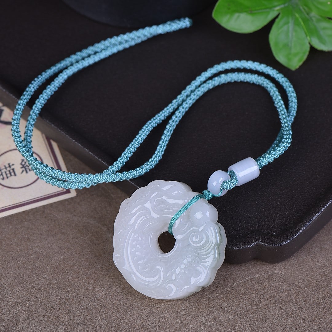 An Exquisite Jadeite Dragon Pattern Pendant - 2