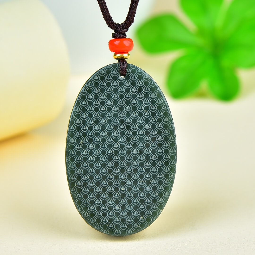 An Exquisite Jasper Tiger Pattern Pendant - 5