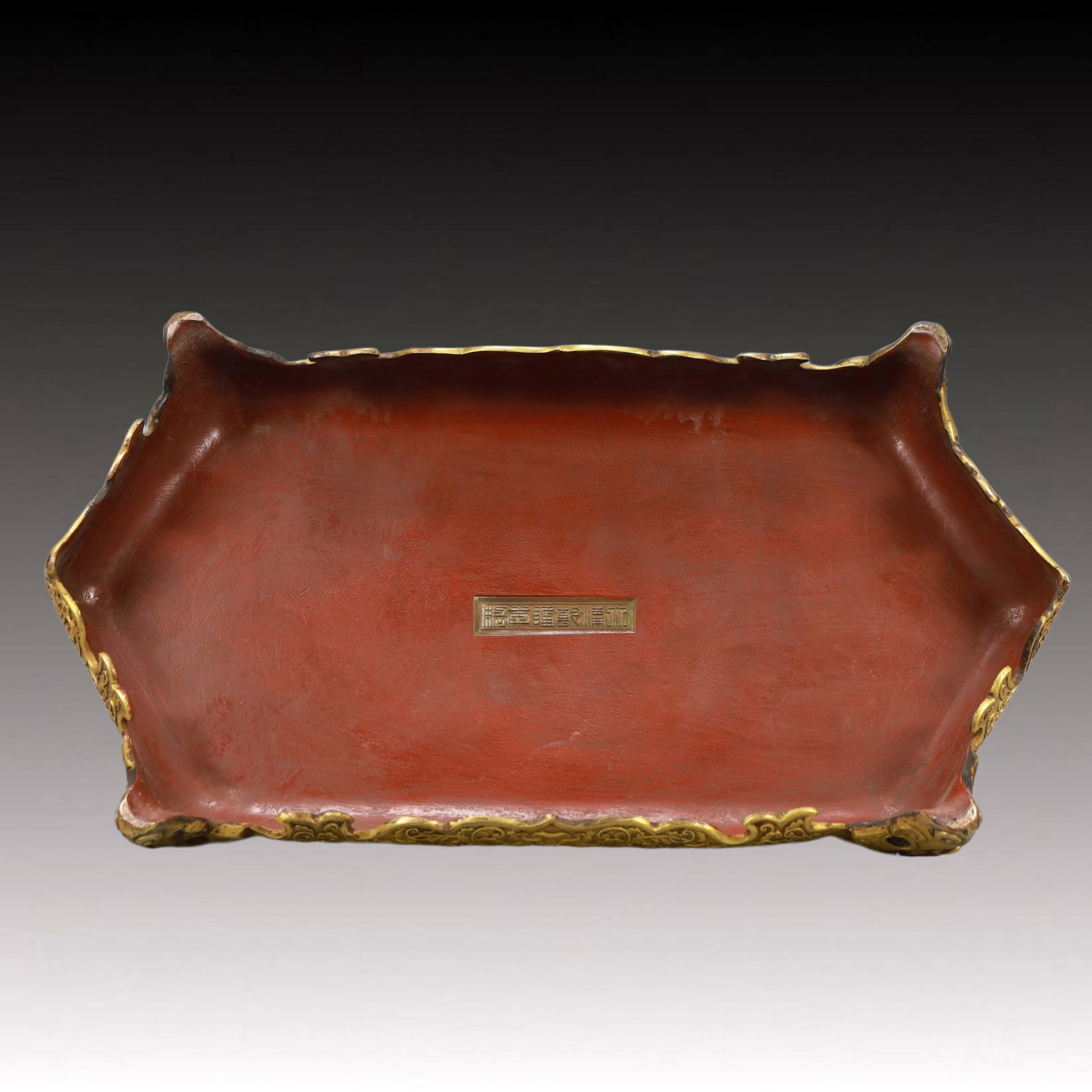 A Pair of Solemn Gilt Bronze Inlaid GemsLandscape and Figure Pattern Table Screens - 14