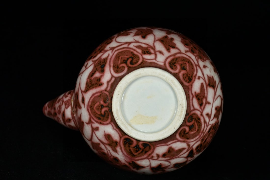 An Exquisite Underglaze-Red Lotus Pattern Ewer - 9